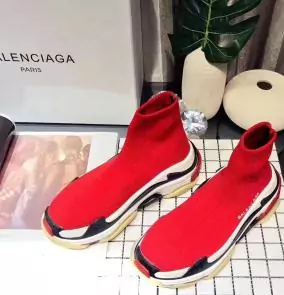 balenciaga trainers knit rhyton vintage femmes top red